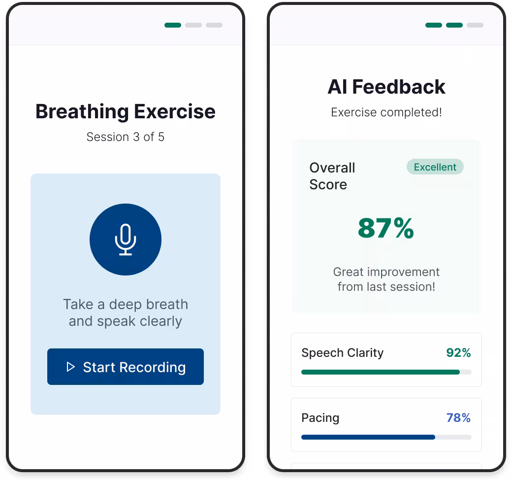 Phone screenshot of the app UI