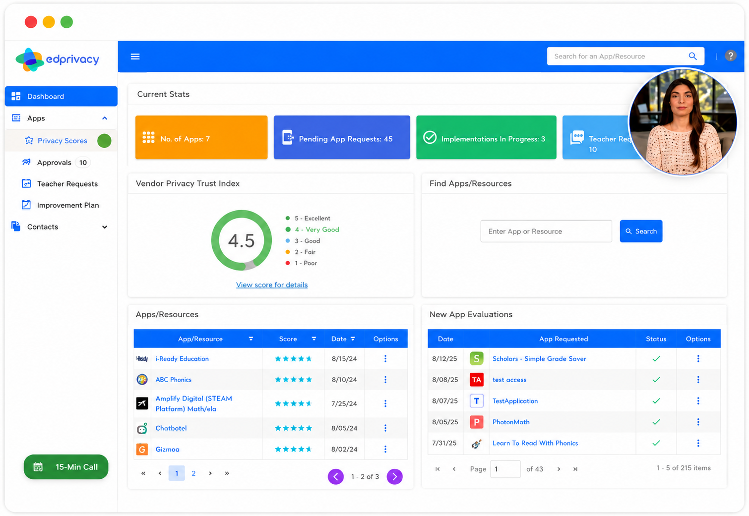 EdPrivacy Interactive Demo start page