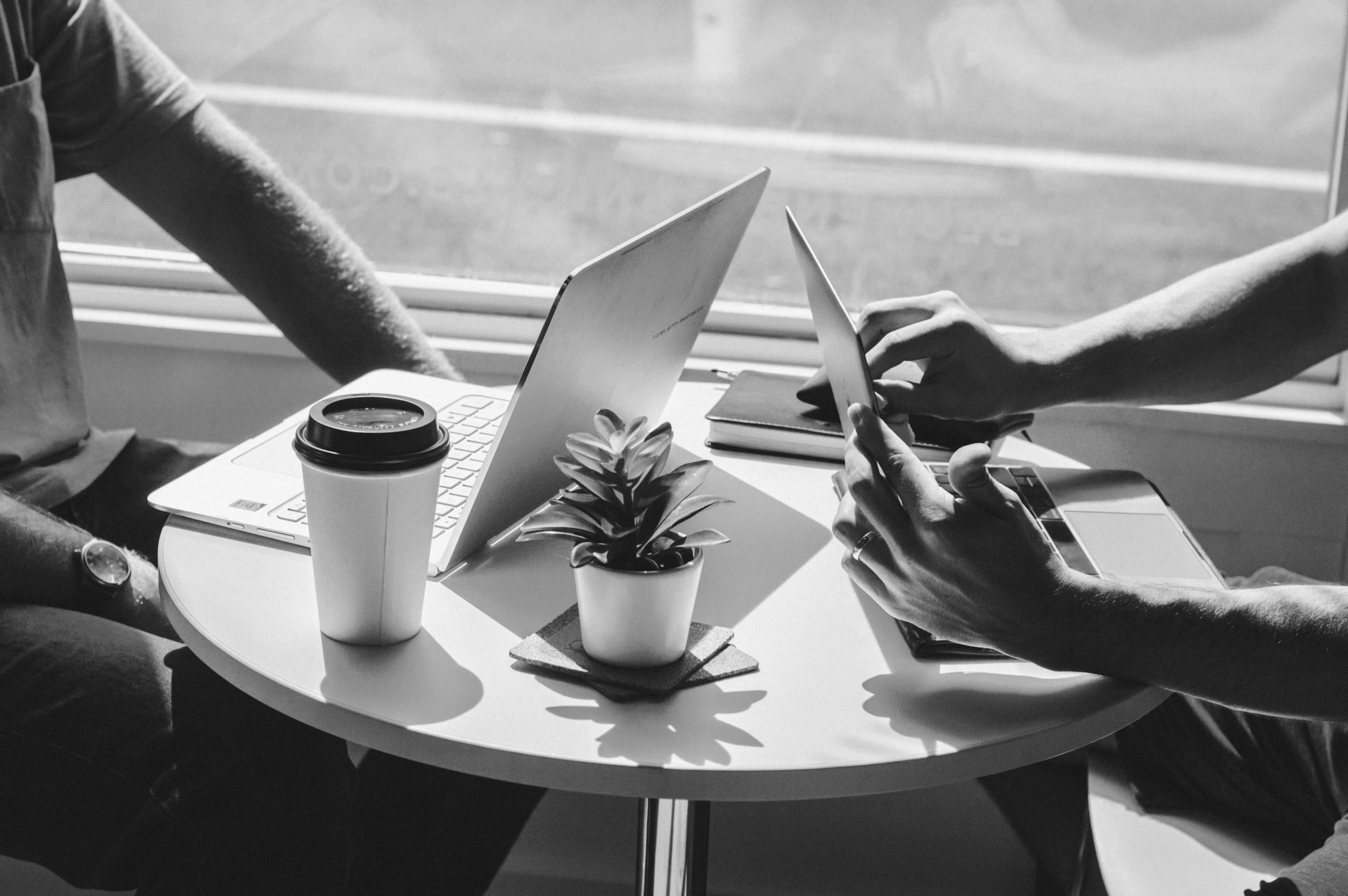 image of accountants in action, analyzing financial statements