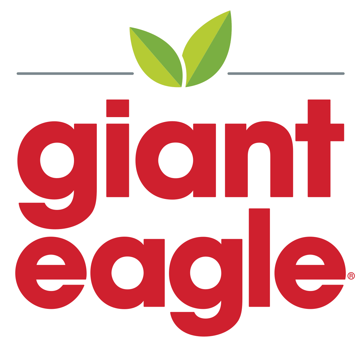 Giant Eagle logo with two green leaves above the red text. - Blackwell Sales Group