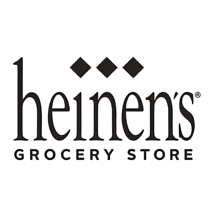 Heinen's Grocery Store logo with stylized text and three diamond shapes above the 'i's. - Blackwell Sales Group