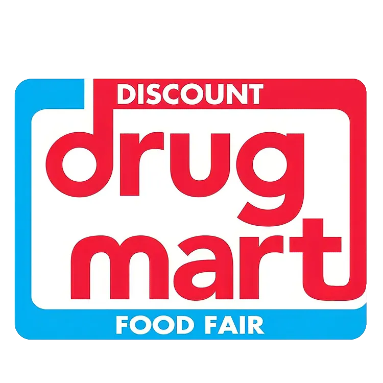 Discount Drug Mart logo in red and blue with the words 'DISCOUNT' above and 'FOOD FAIR' below. - Blackwell Sales Group