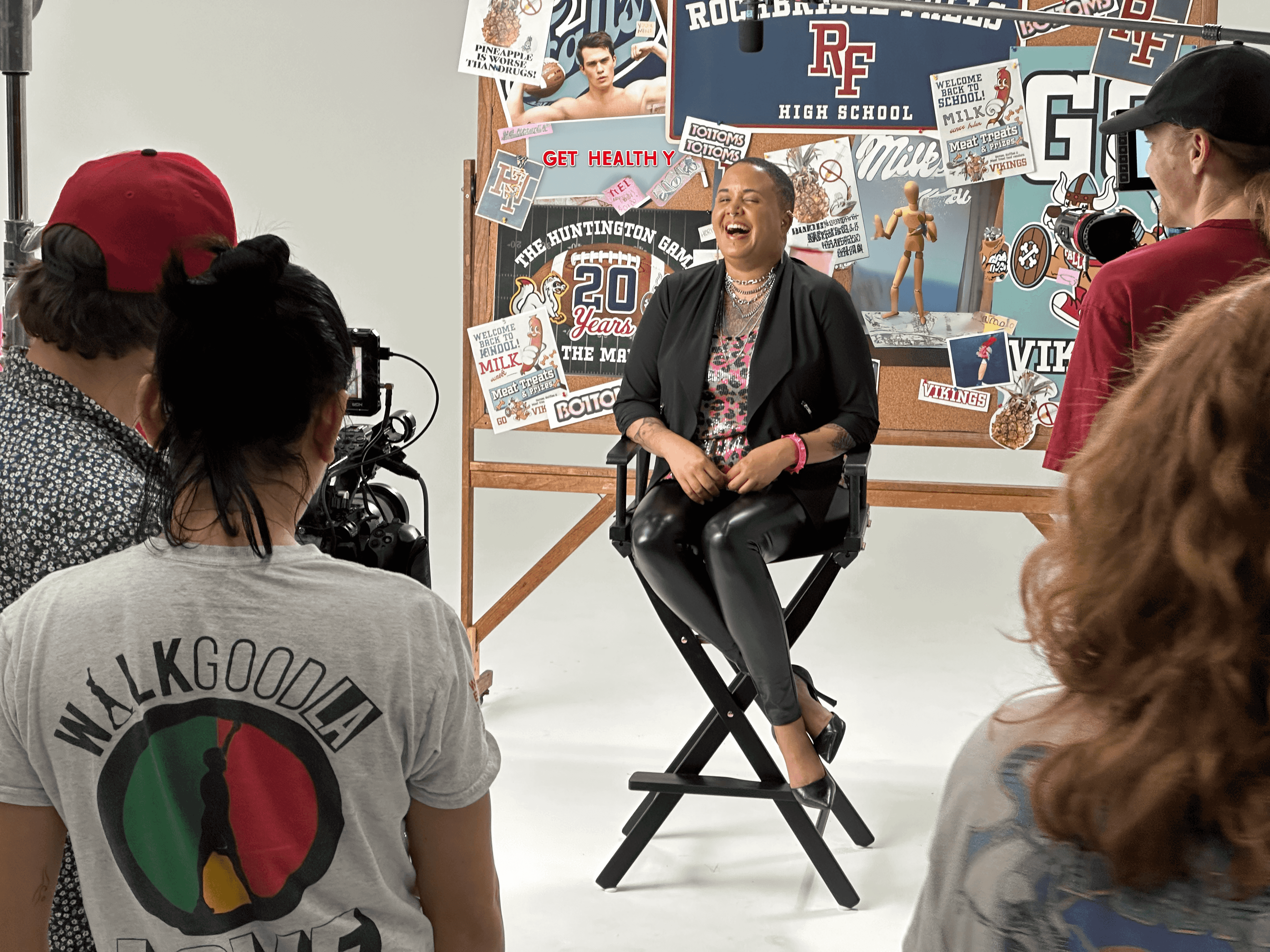 Nexus PR founder, Bridget Jackson, during a studio media interview