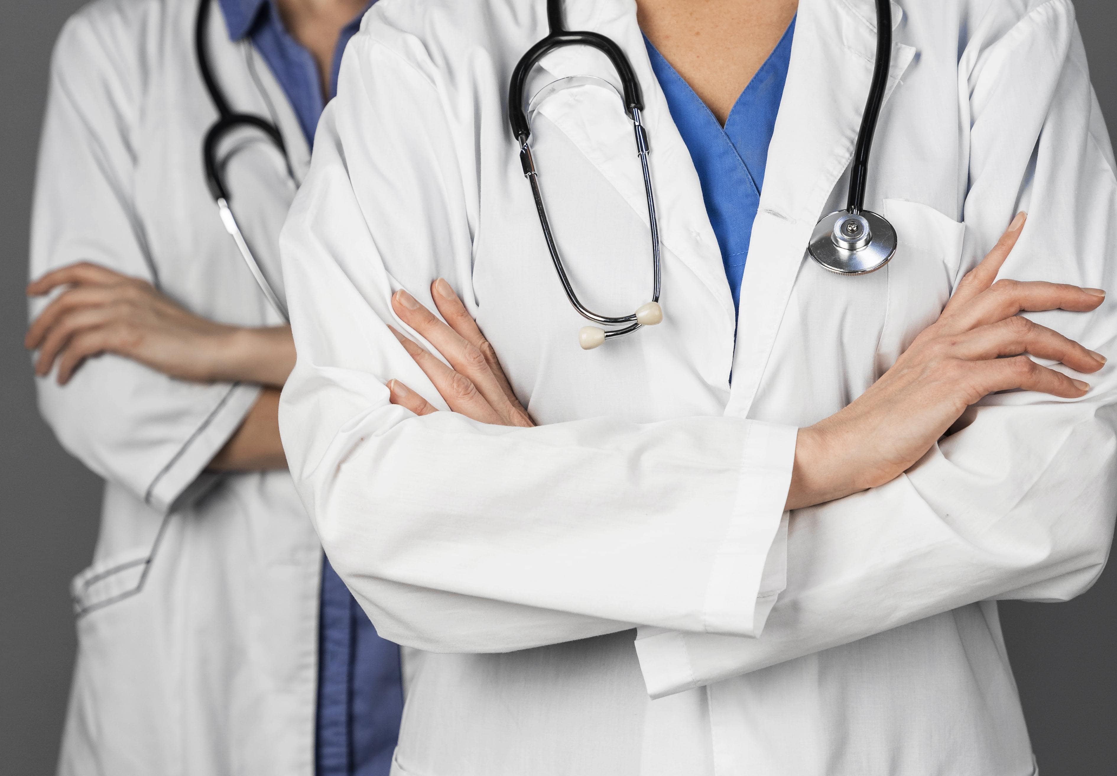 Image of two providers with stethoscopes around their neck - Staff Worx