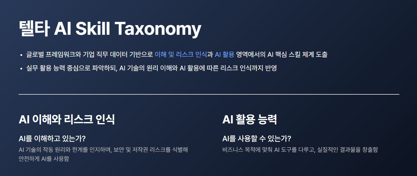 텔타 AI 리터러시 진단의 스킬 기준