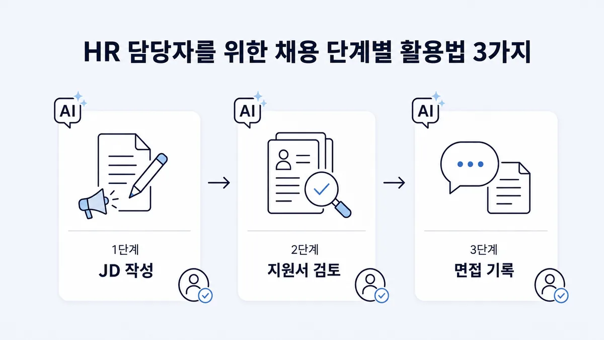 JD 작성부터 면접 기록까지, AI 채용 솔루션 활용 단계