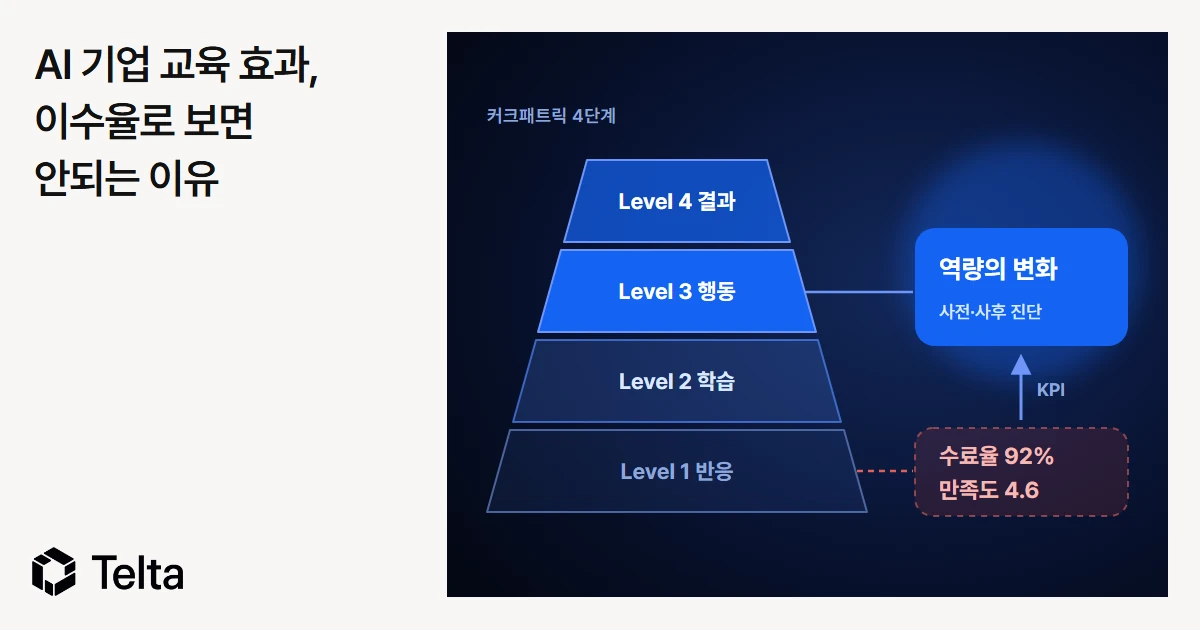 AI 기업 교육 효과, 이수율로 보면 안되는 이유