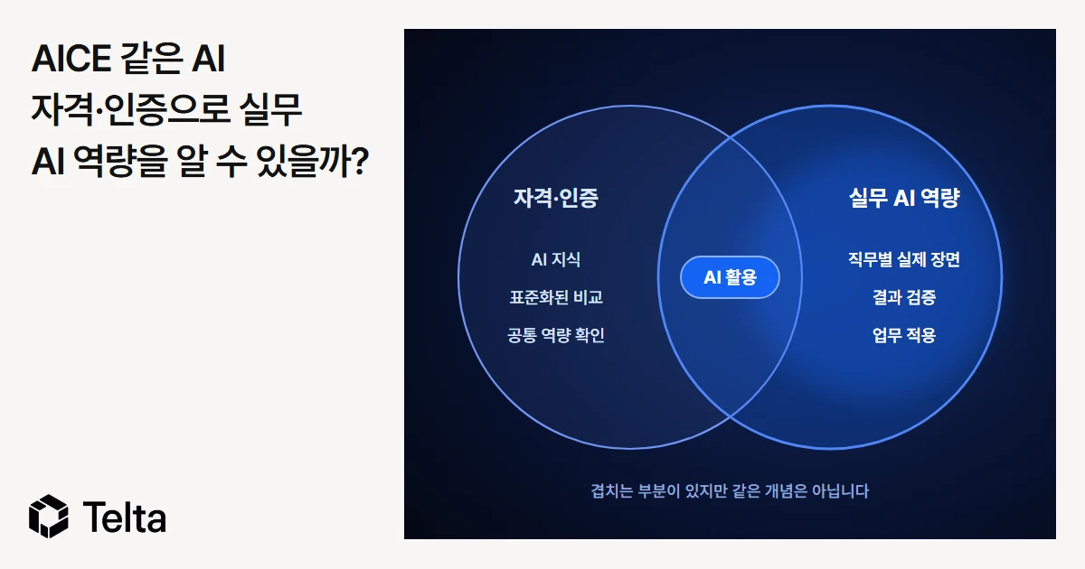 AICE 같은 AI 자격·인증으로 실무 AI 역량을 알 수 있을까?
