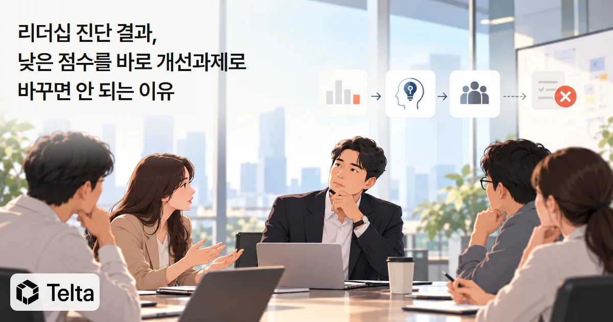 리더십 진단 결과, 낮은 점수를 바로 개선과제로 바꾸면 안 되는 이유