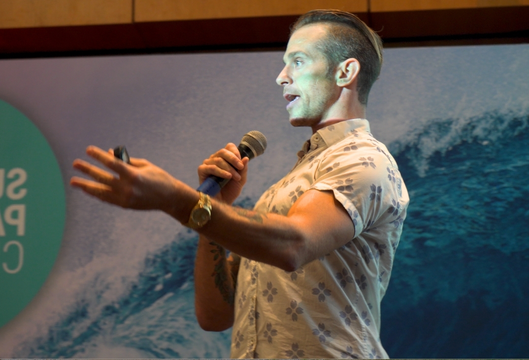 Bryan on stage