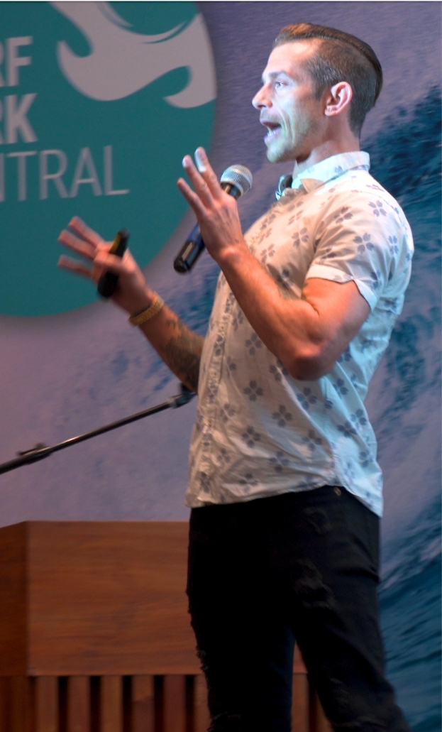 Bryan on stage