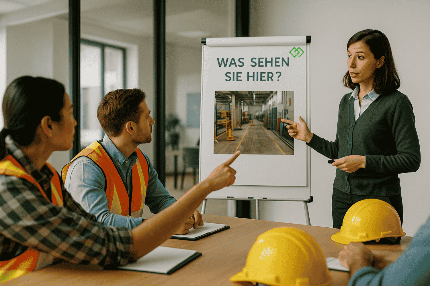 3 Personen im Schulungsraum in der Schulung Situation Awareness