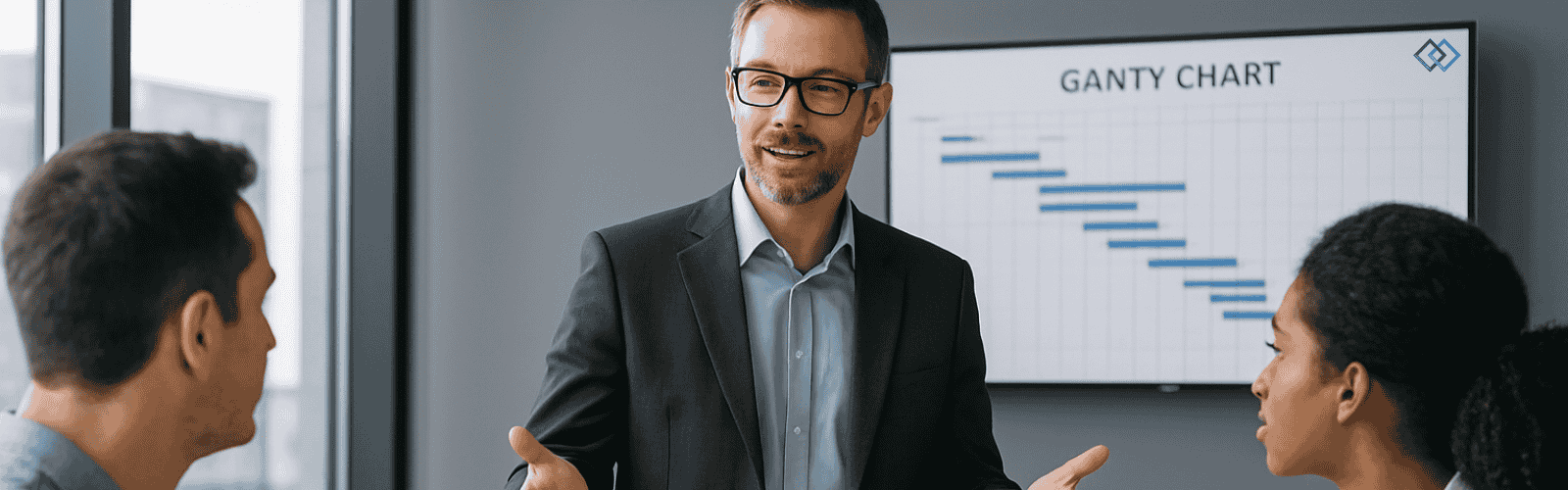 3 Personen im Meetingraum und sprechen darüber warum ArSiK Consutling das richtige Unternehmen ist als Partner.