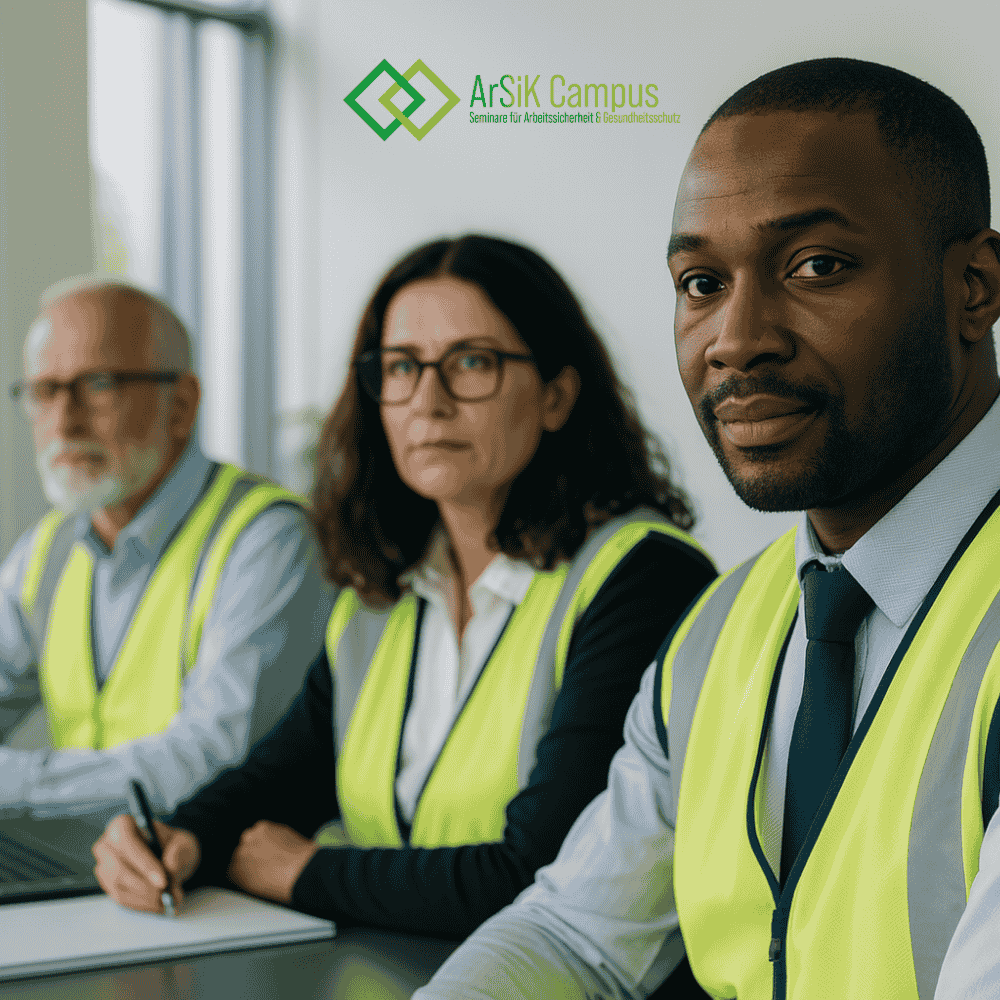 3 Personen im Schulungsraum und wollen die SiFa 4.0 Ausbildung machen