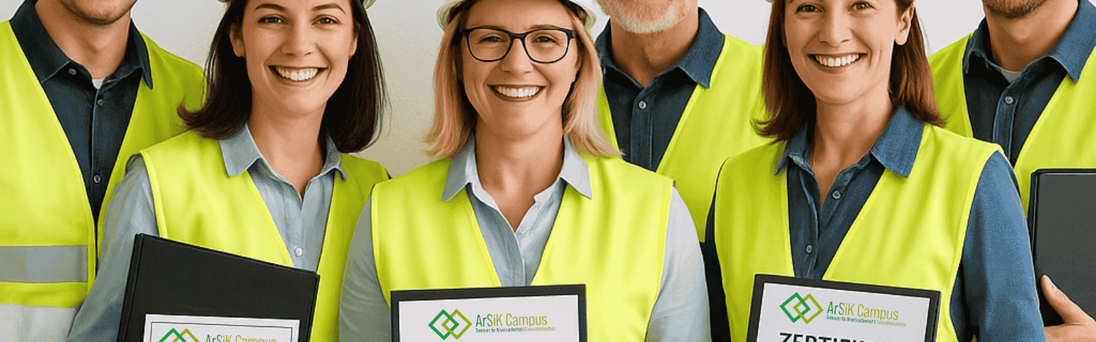 Eine Personengruppe mit Zertifikat in der Hand der SuBe Schulung