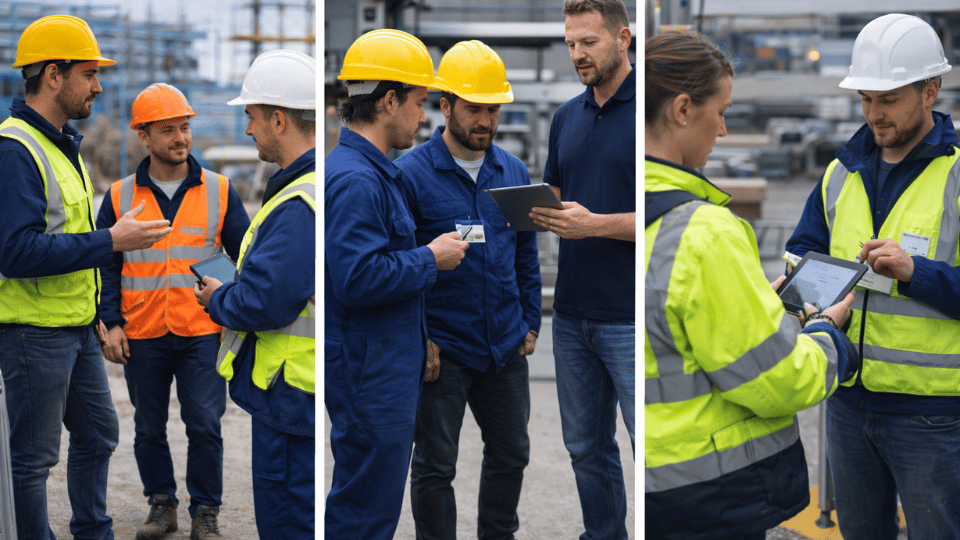 menschen auf baustellen