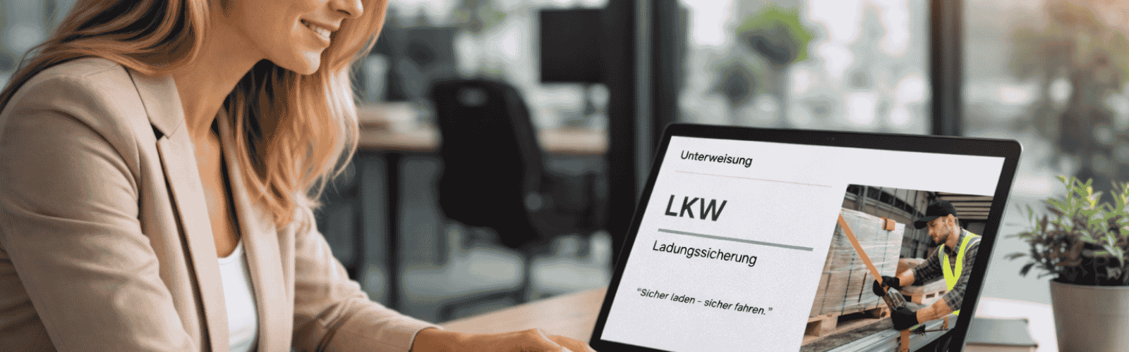 Unterweisung SCORM am Laptop