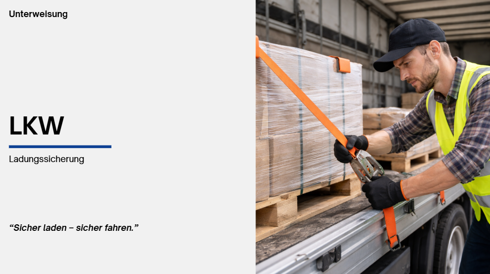 Vorschaubild Unterweisungsfilm LKW Ladungssicherung