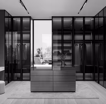 interior fit out of a walk in closet