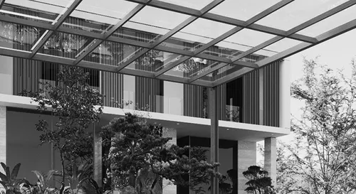 Luxury interior fit out of a villa in Palm Jumeriah with custom shelving, modern decor, and premium marble flooring.