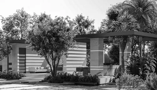 Luxury interior fit out of a villa in Palm Jumeriah with custom shelving, modern decor, and premium marble flooring.