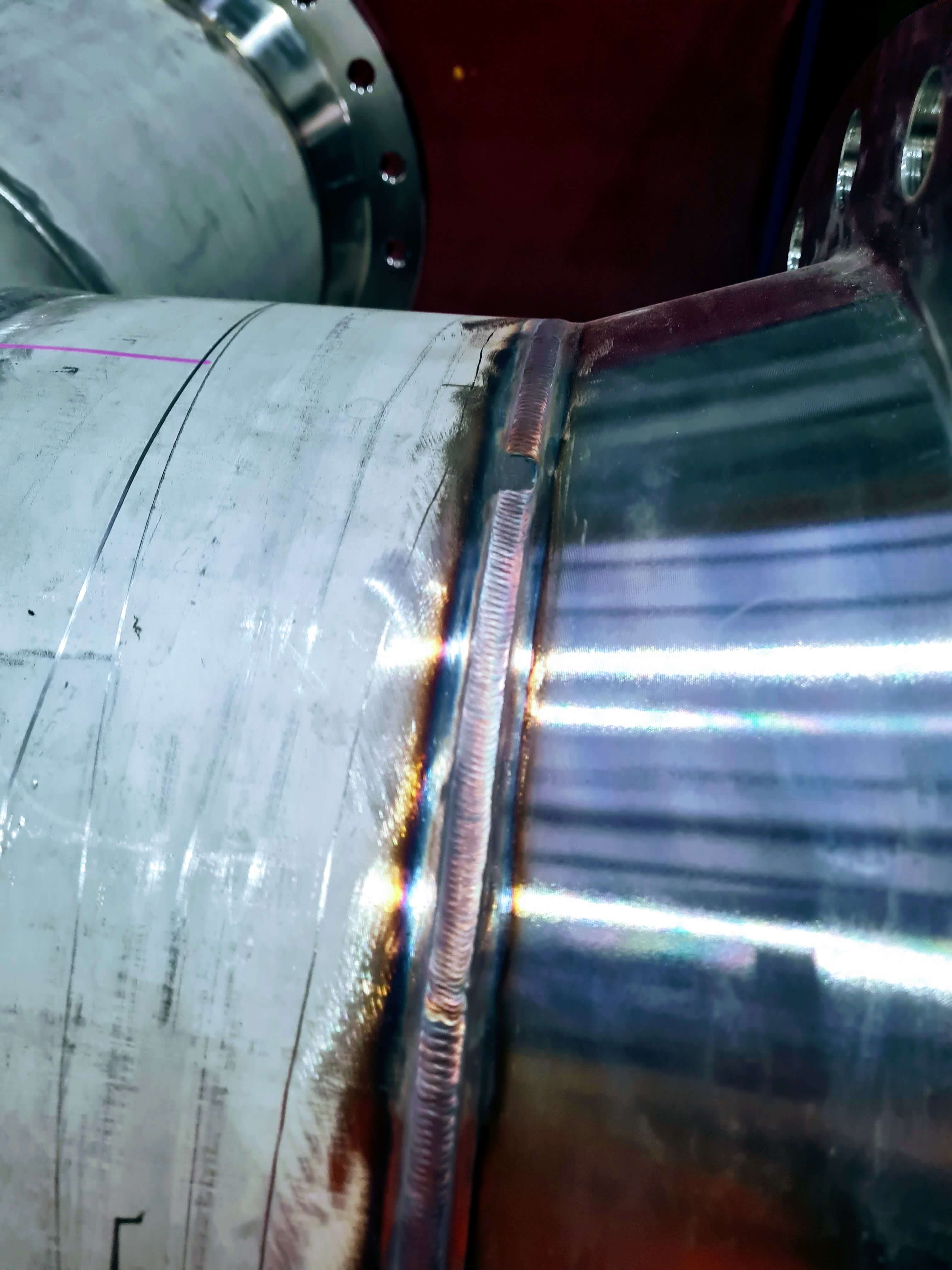 Stainless pipe welding using TIG method