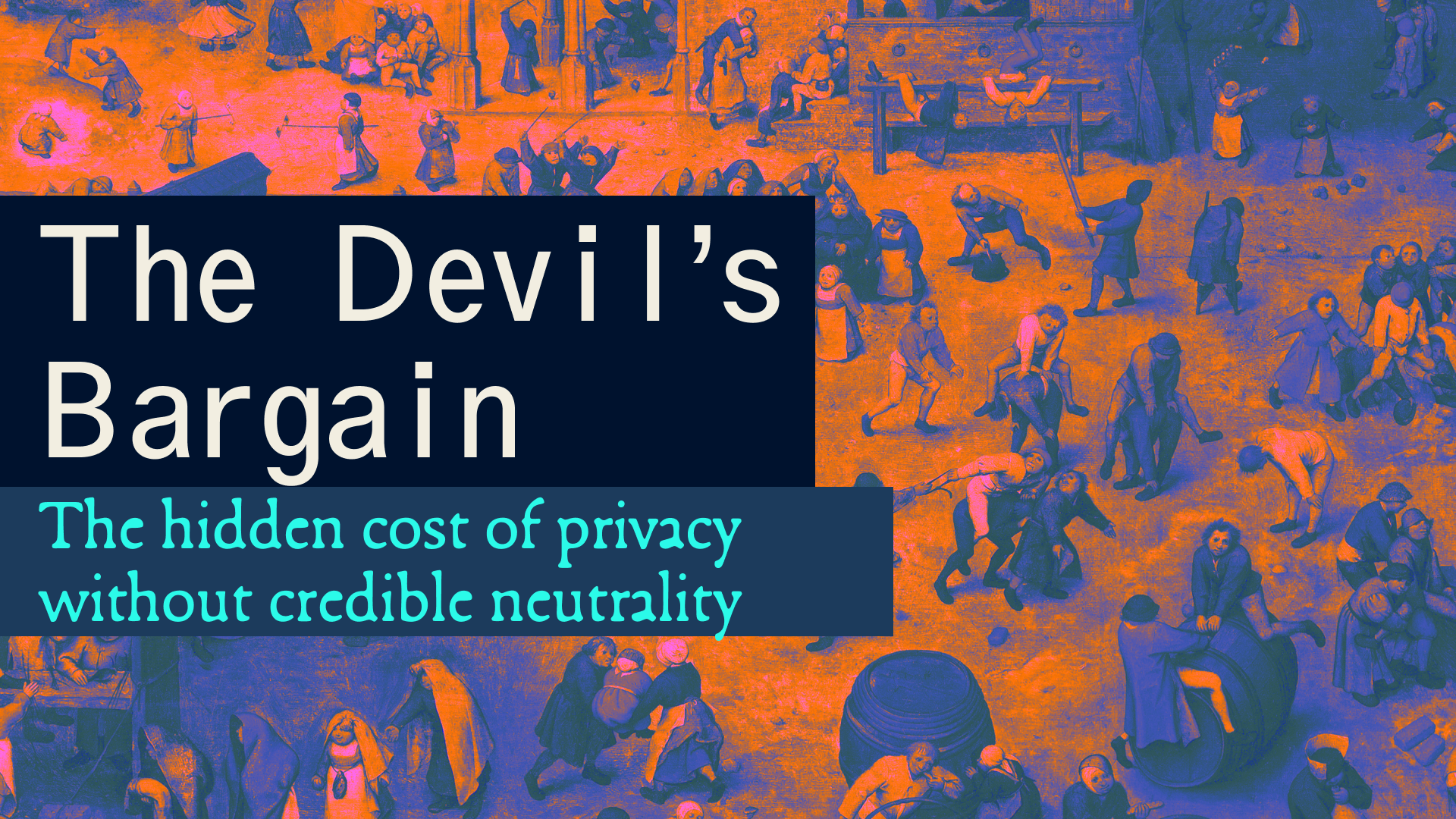 Privacy Builders Argue Confidentiality Is Worthless Without Credible Neutrality