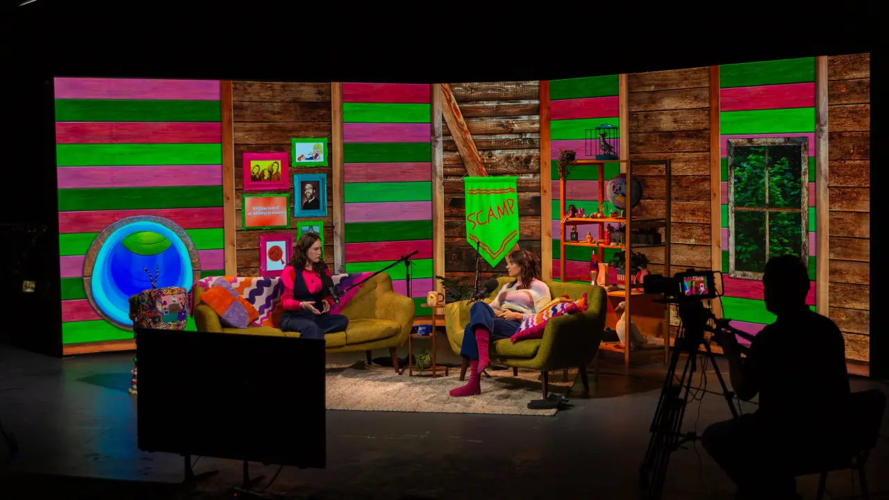 photo of the filming process for Scamp as part of a Comedy Lab production