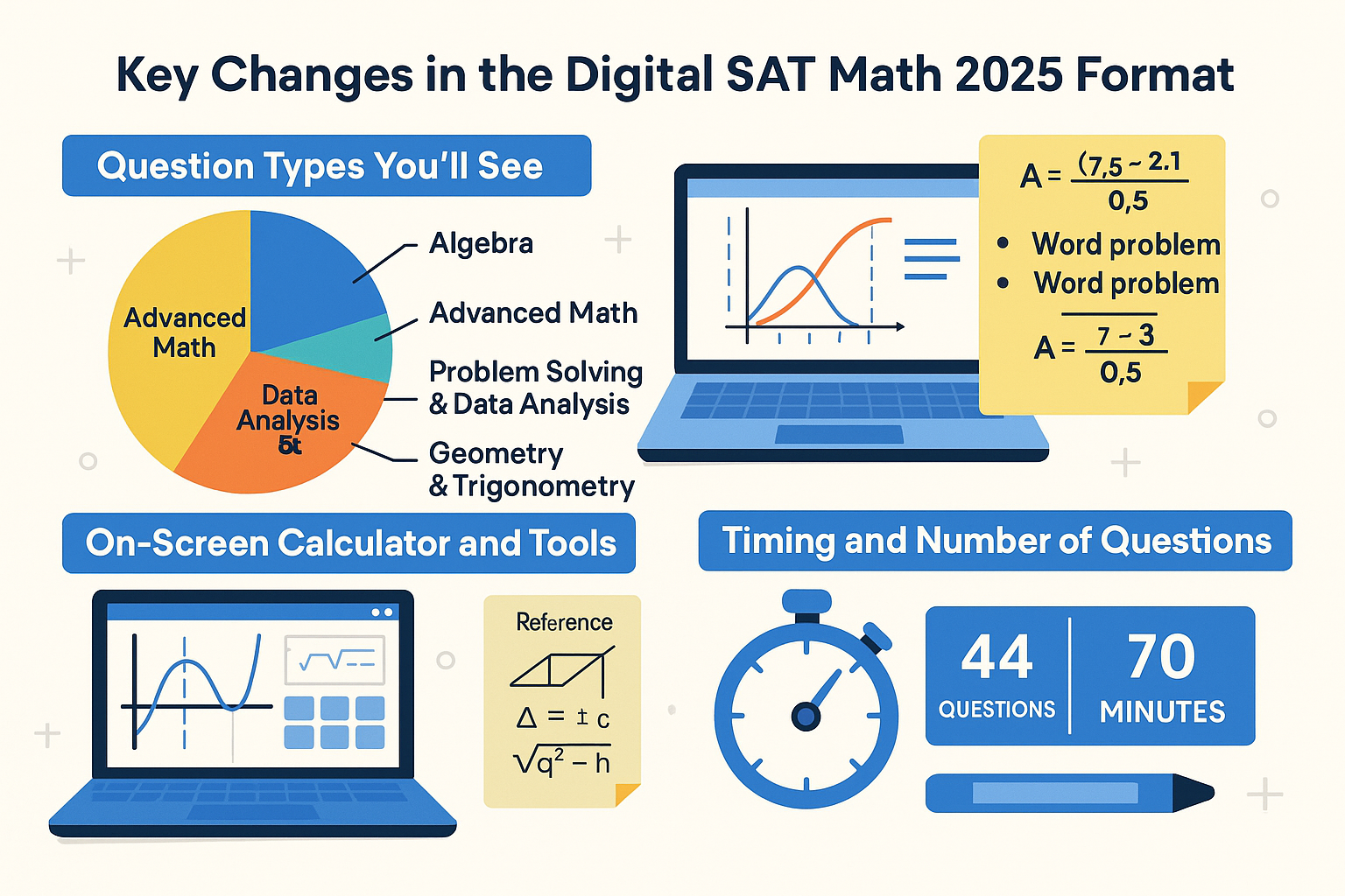 multiple choice, other questions, enough time