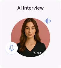 AI Interview card showing avatar of AI Interviewer Emily