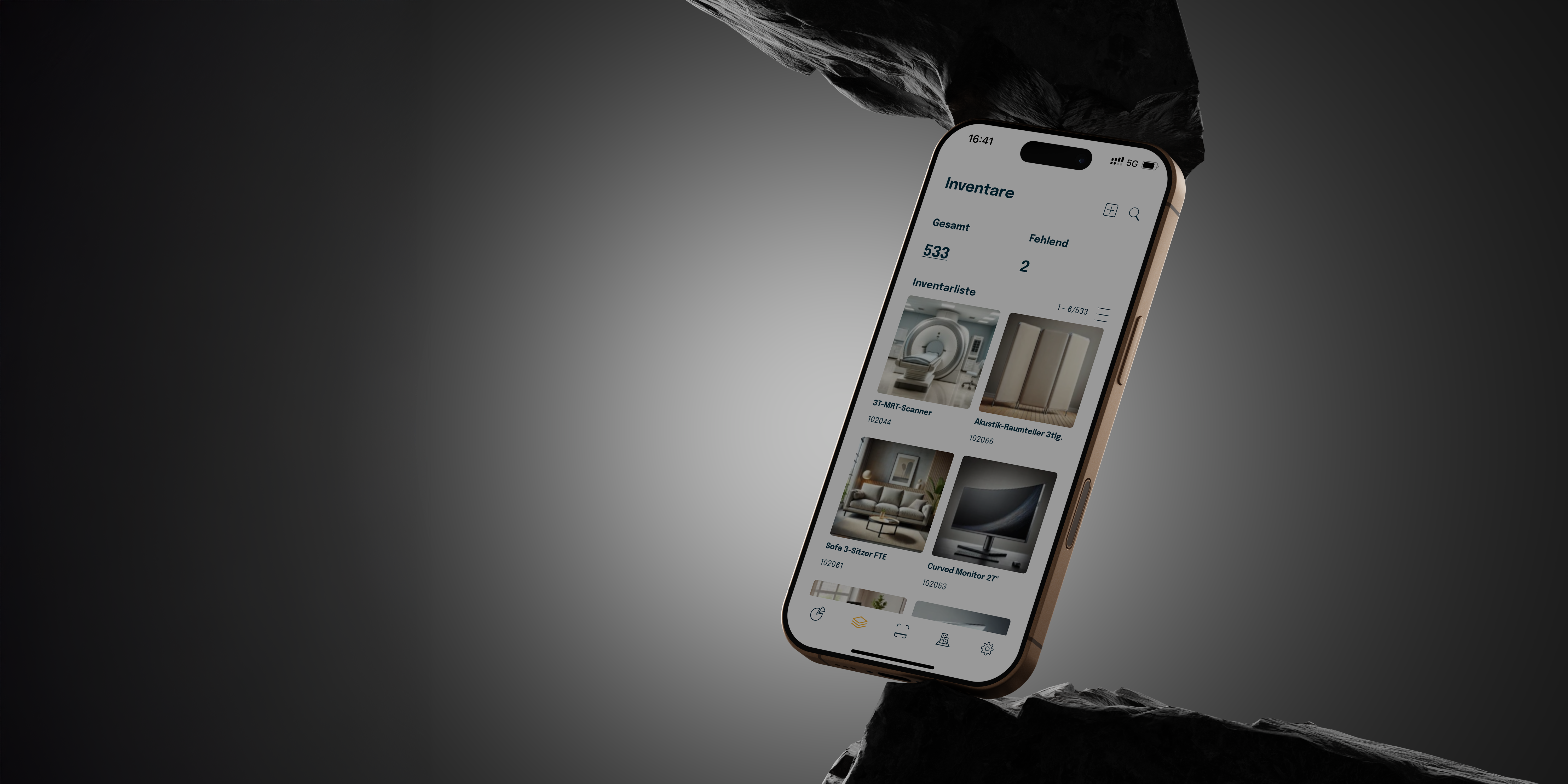 Phone display of platform dashboard