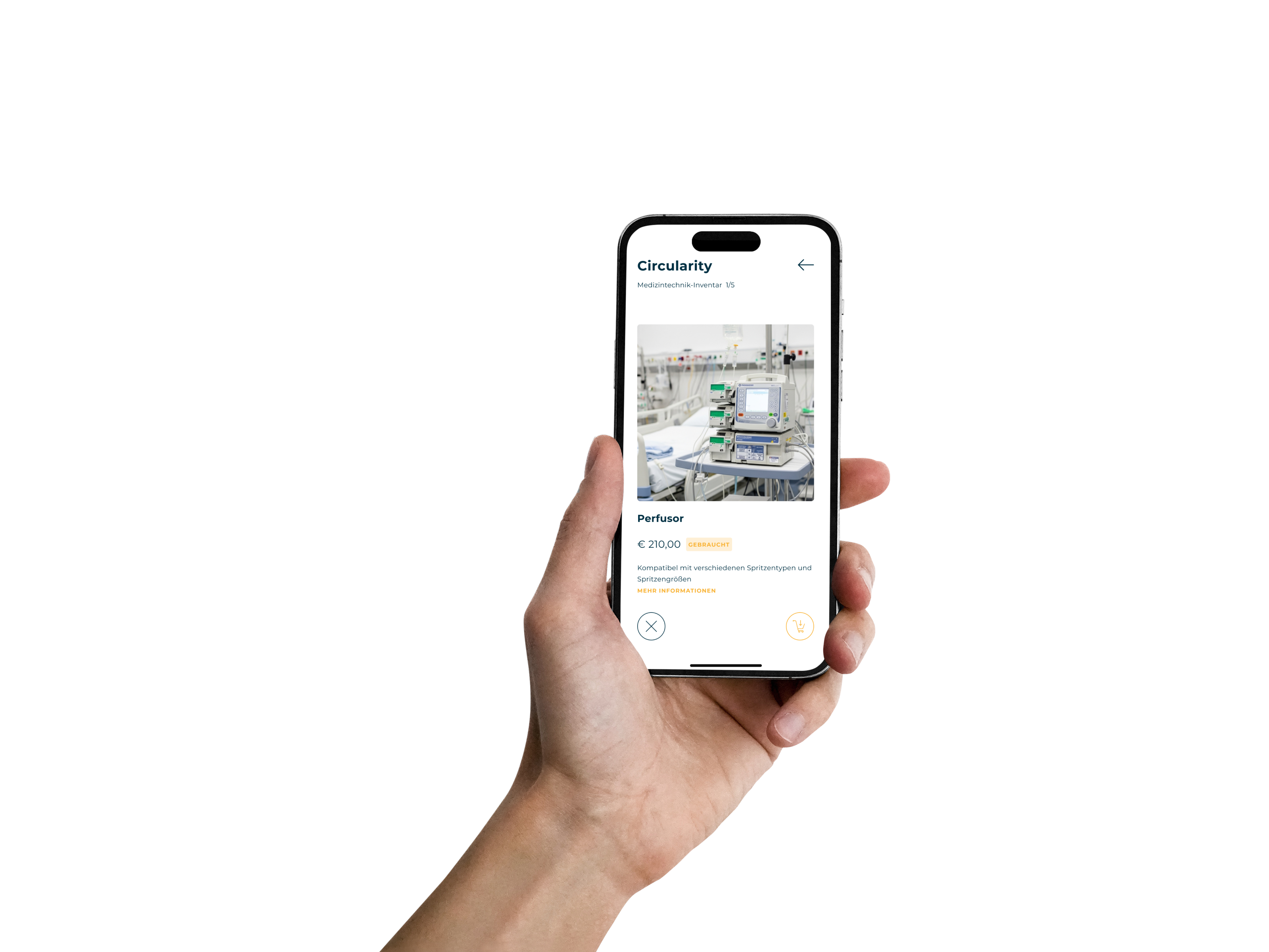 Healthcare use cases display on mobile