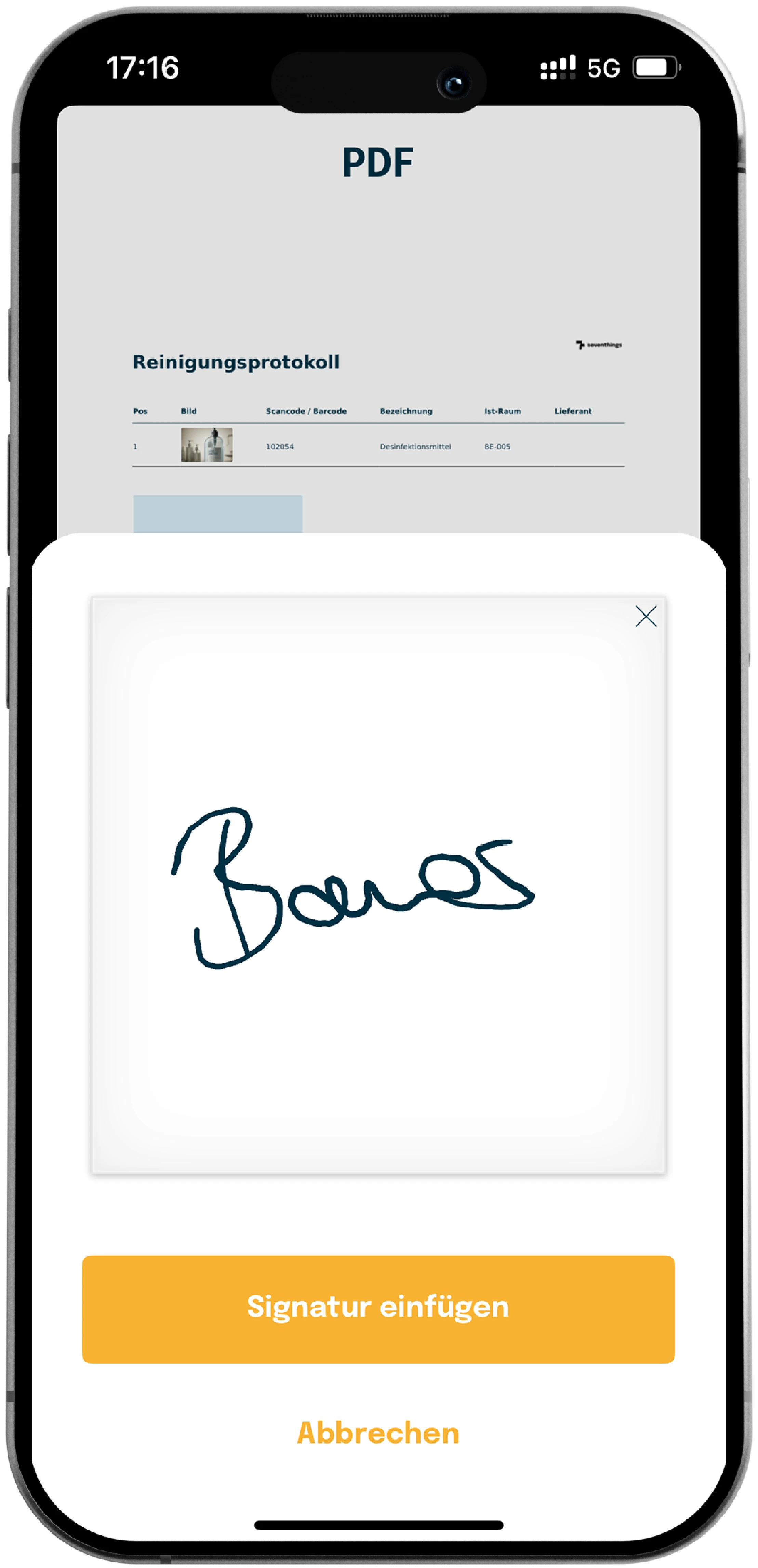 Healthcare software on mobile display