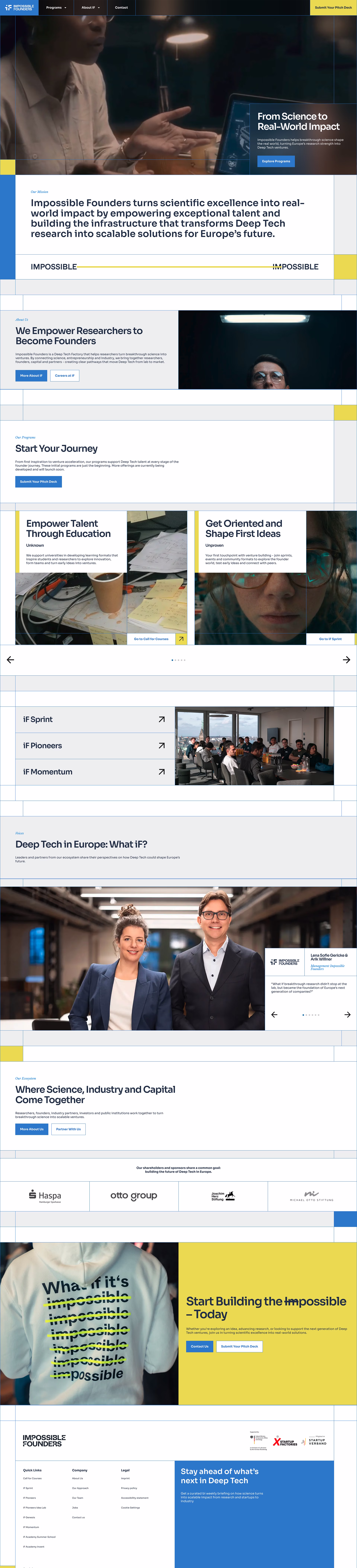 Die neue Homepage im frischen Corporate Design