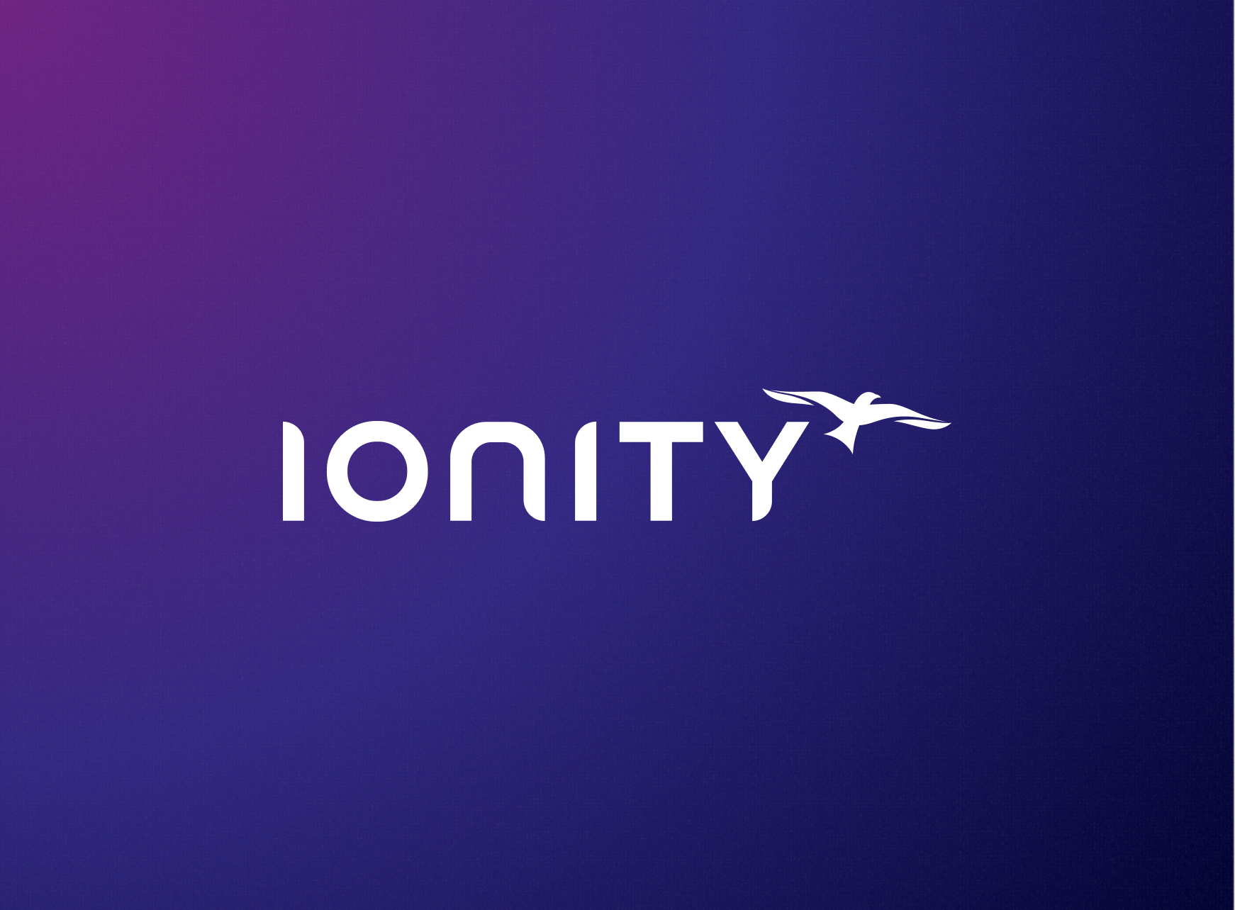 IONITY Logo auf pinken und lilanen Gradient