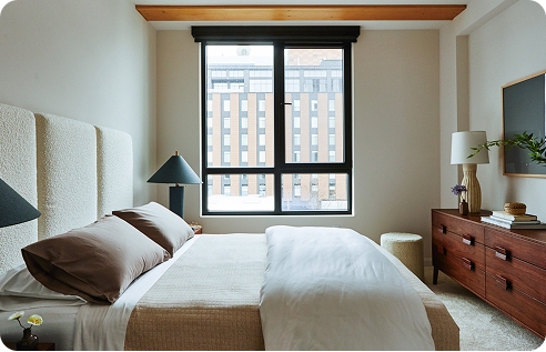 Bedrooms with smart window blinds