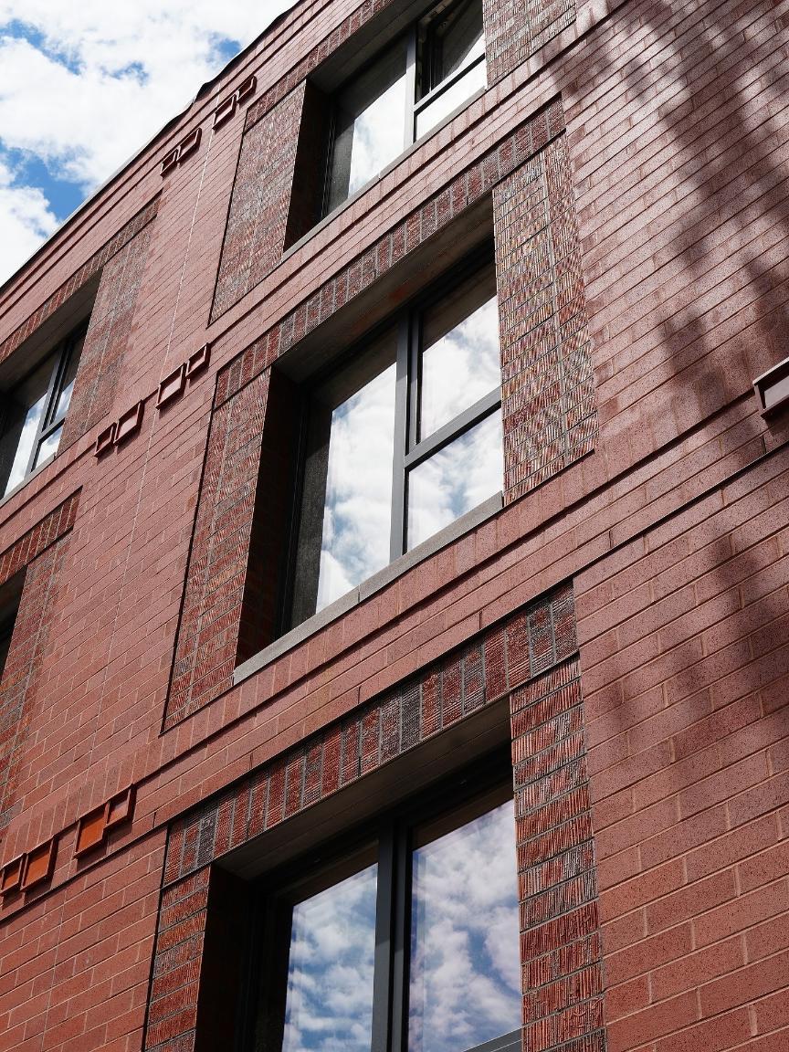 Details of the brick facade
