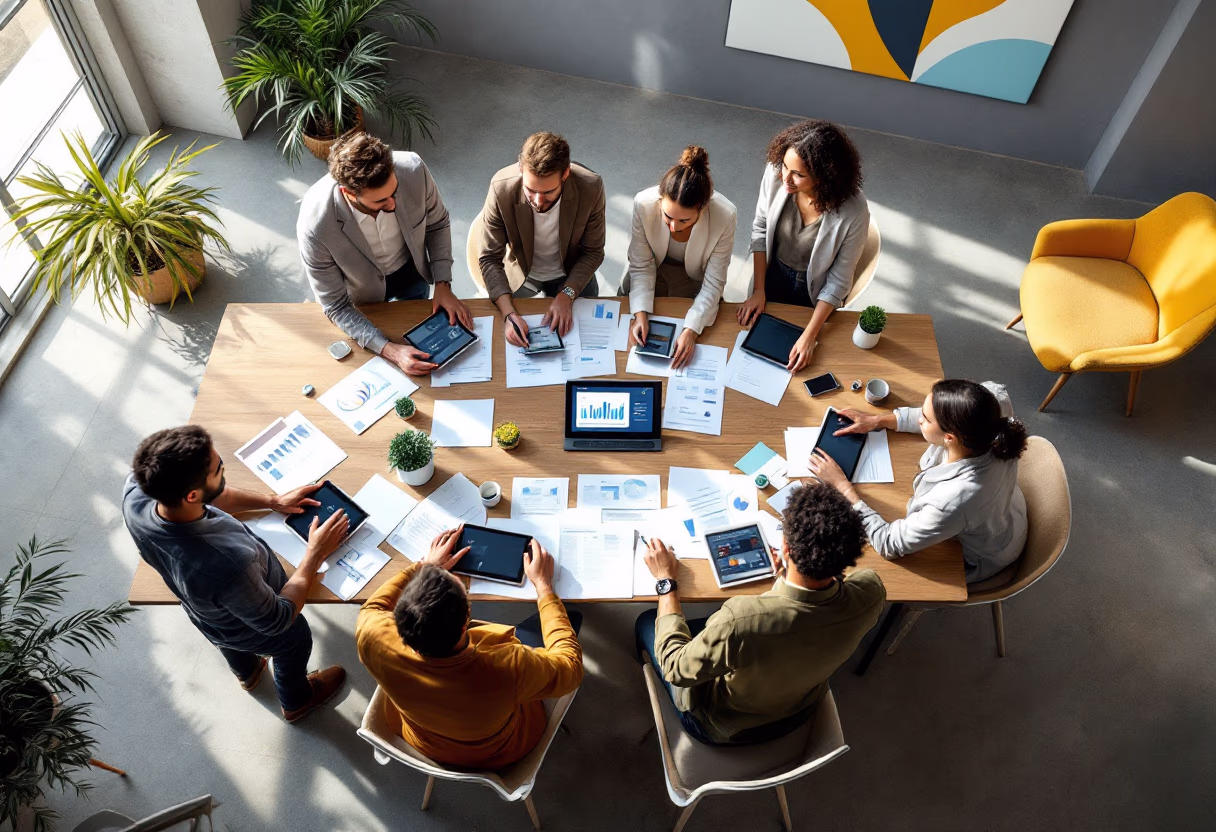 image of financial reports being reviewed