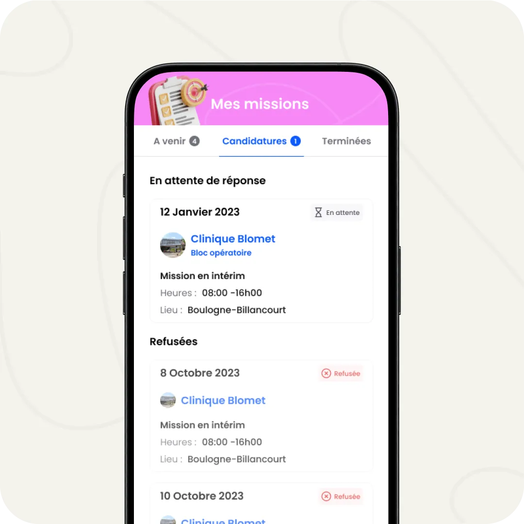 application tkcare - mes documents