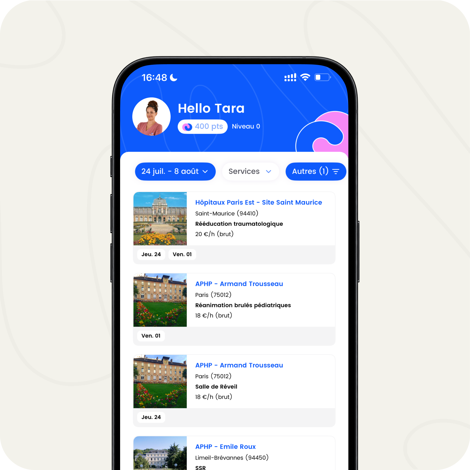 application tkcare - inscription