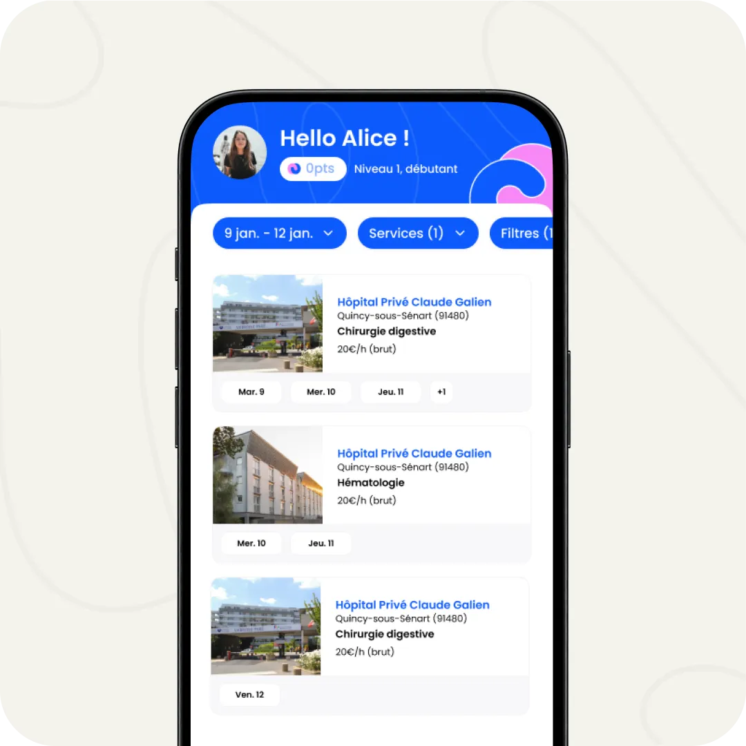 application tkcare - postuler