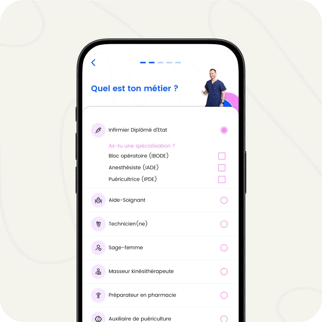 application tkcare - inscription