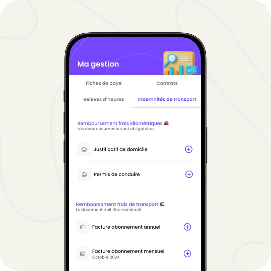application tkcare - indemnité transport