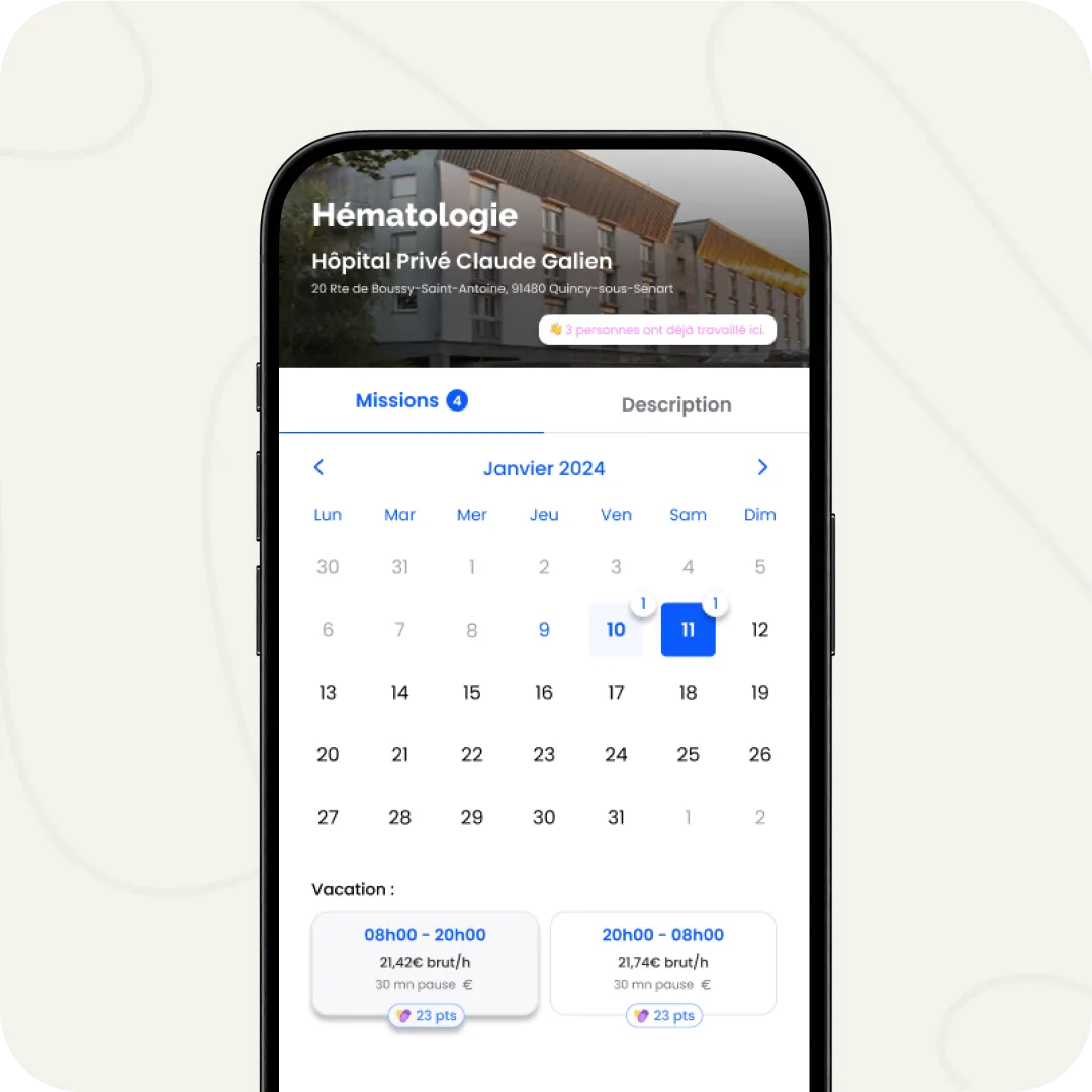 application tkcare - agenda
