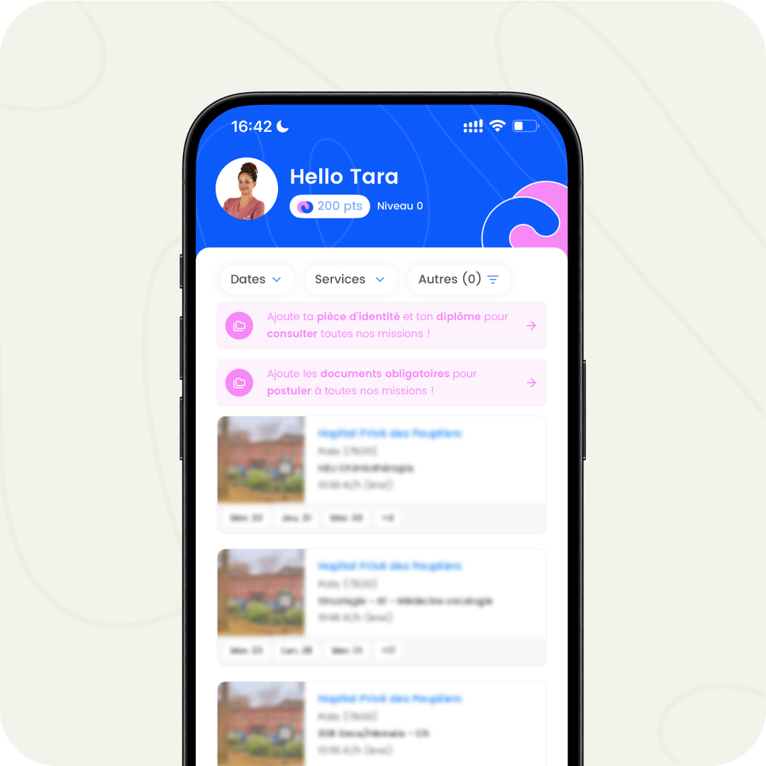 application tkcare - inscription