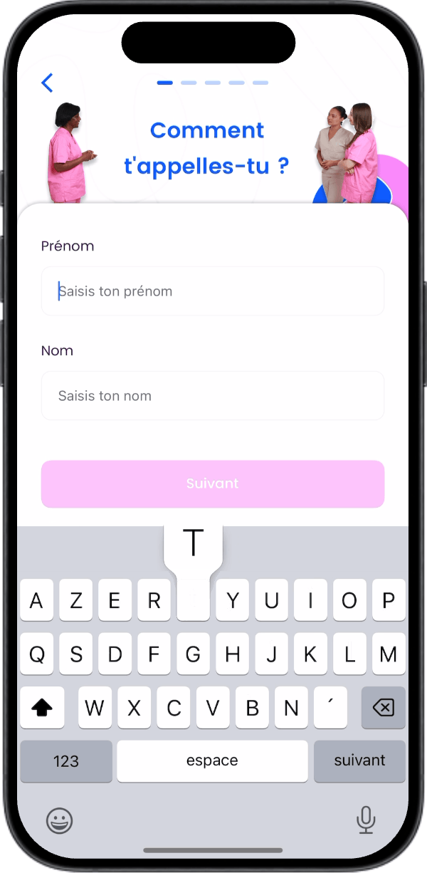 application tkcare - s'inscrire