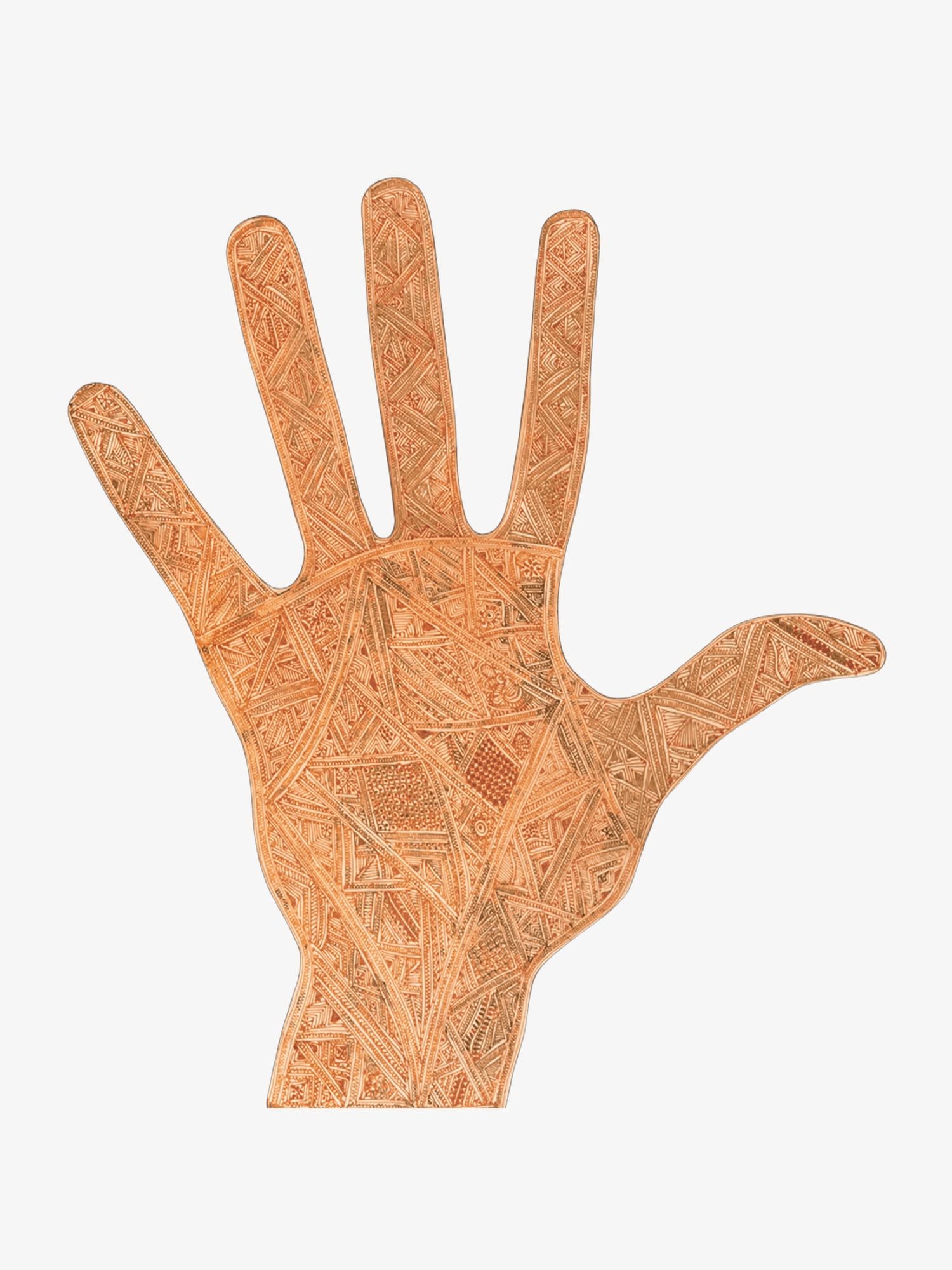 Main, henné sur peau, 152 x 125,  1980