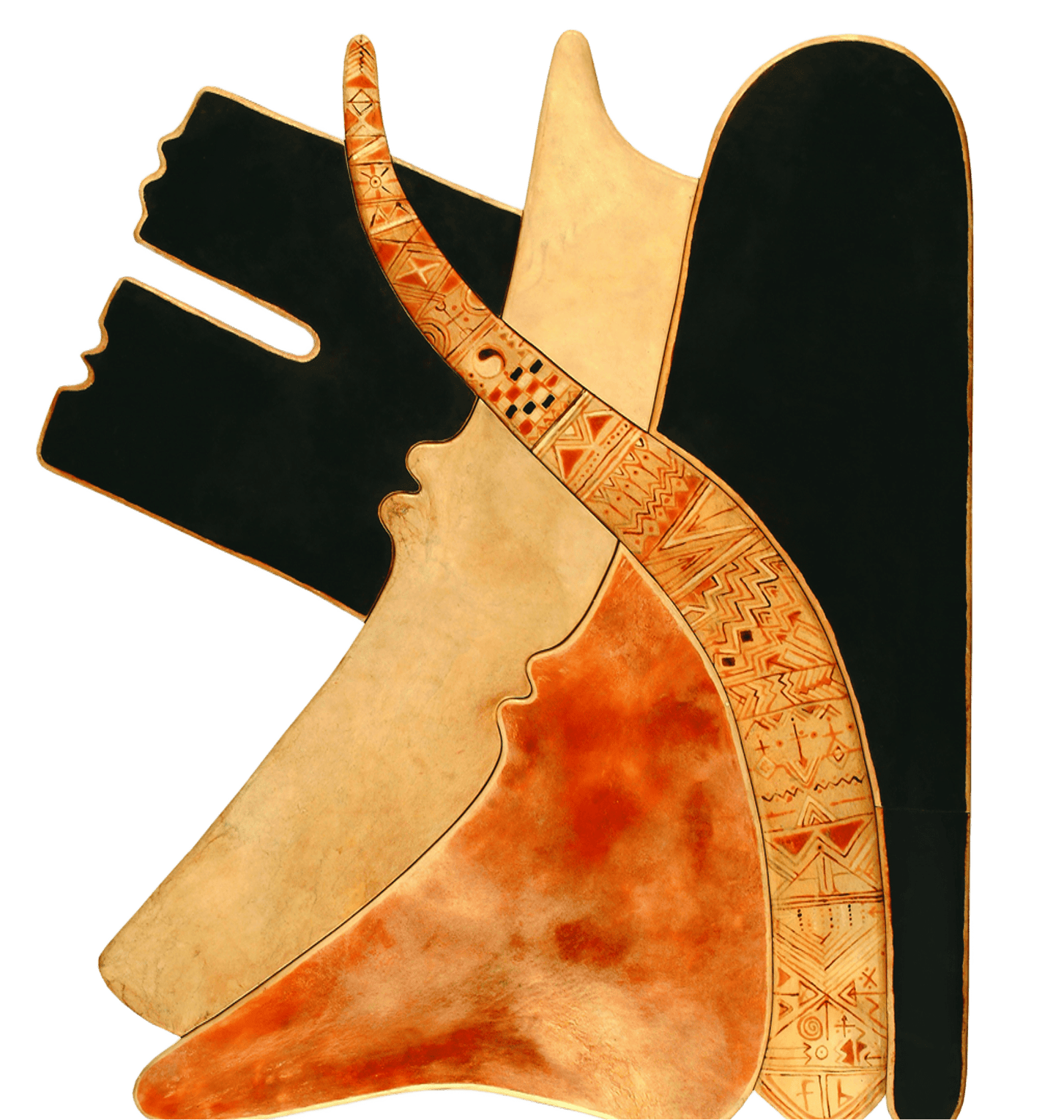 Partance henné sur peau, 136 x 162, 1987