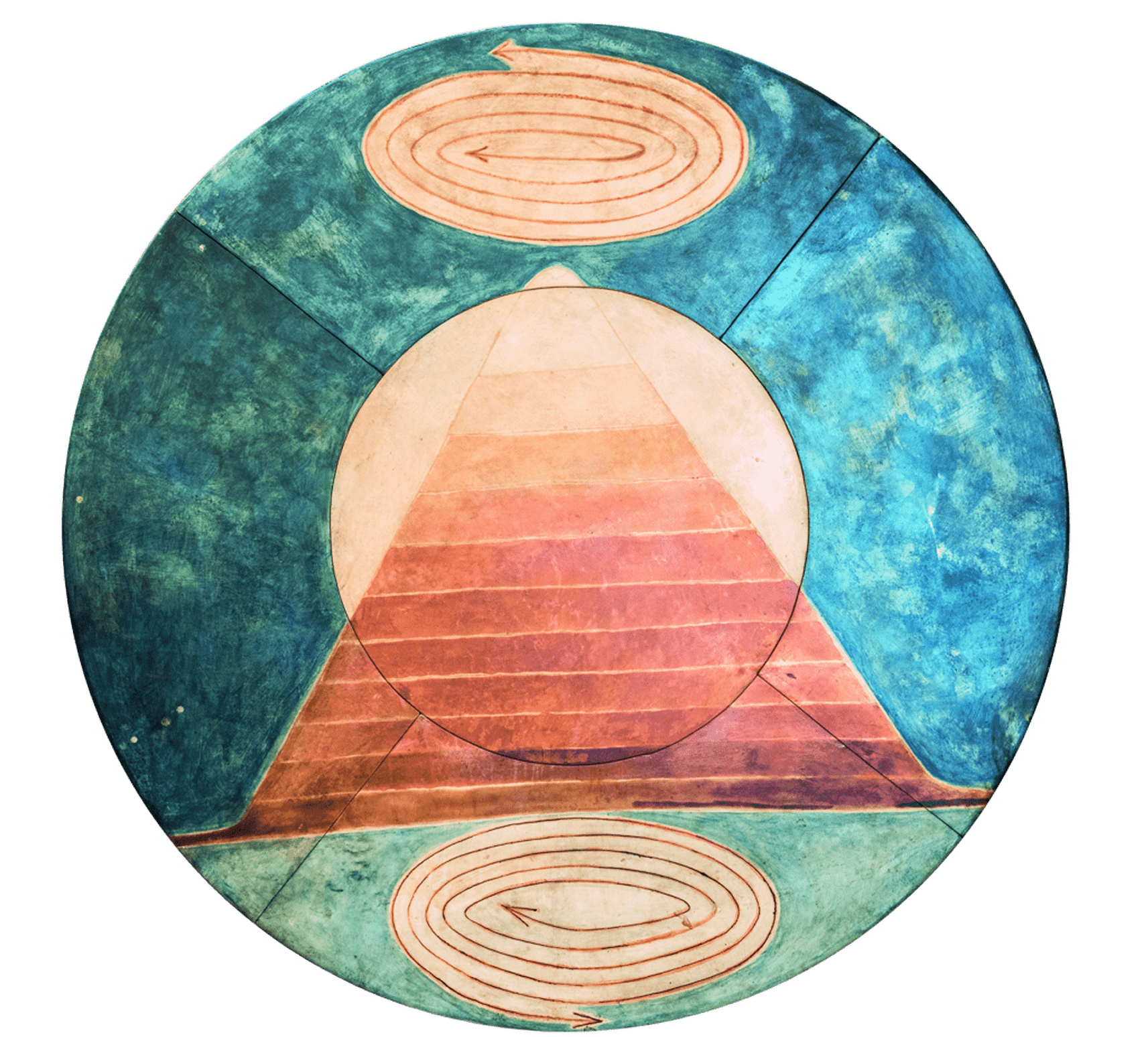 Rêve du Kilimandjaro, teinture sur peau, 150 diam, 1994