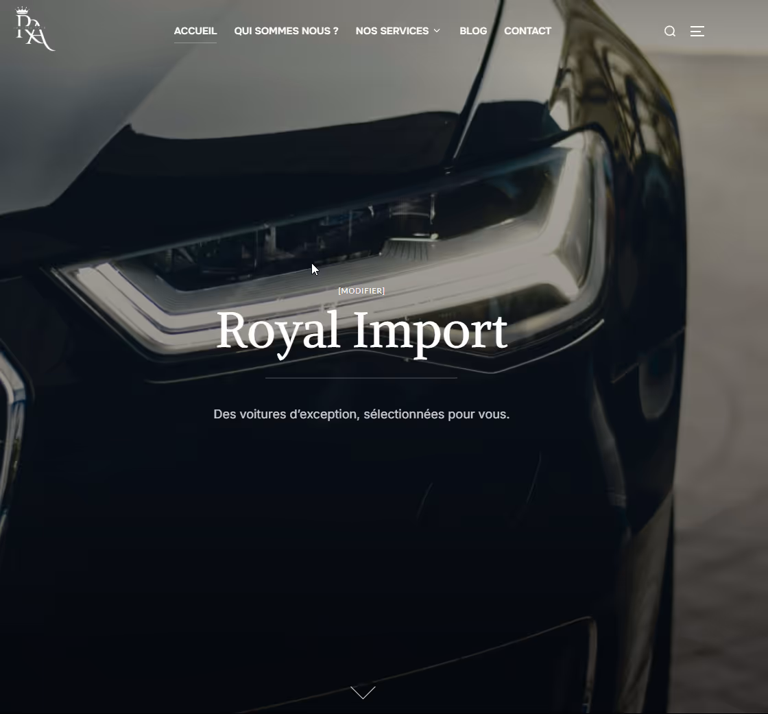 Page accueil Royal Import